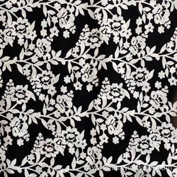 Popular 45s Woven 100%Rayon Vibrane Floral Printed Fabric